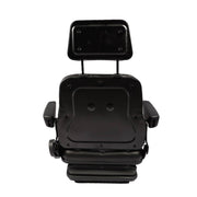 DURAFORCE Adjustable Forklift Tractor Seat with Suspension, Backrest, Armrest & Safety Bel