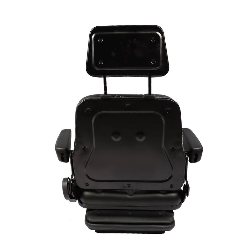 DURAFORCE Adjustable Forklift Tractor Seat with Suspension, Backrest, Armrest & Safety Bel