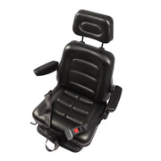 DURAFORCE Adjustable Forklift Tractor Seat with Suspension, Backrest, Armrest & Safety Bel