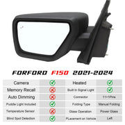 DURAFORCE Ford F150 2021-2023 Left Driver Side Turn Signal Door Mirror Camera