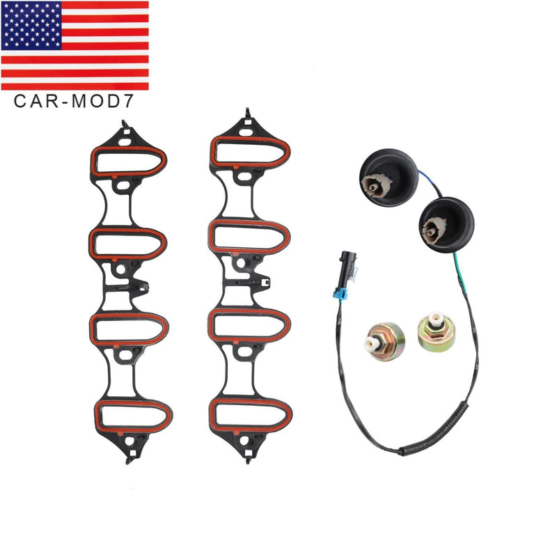 DURAFORCE Silverado Sierra 5PC Knock Sensor Harness & Intake Manifold Gasket Kit Set