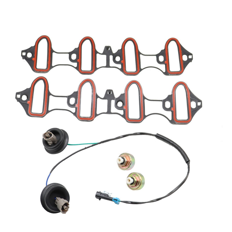 DURAFORCE Silverado Sierra 5PC Knock Sensor Harness & Intake Manifold Gasket Kit Set