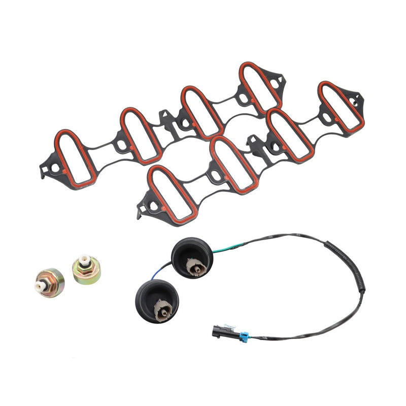 DURAFORCE Silverado Sierra 5PC Knock Sensor Harness & Intake Manifold Gasket Kit Set