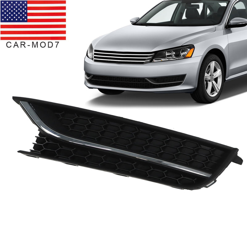 DURAFORCE VW Passat 2012-2015 LH Front Bumper Fog Light Cover Chrome Driver Side