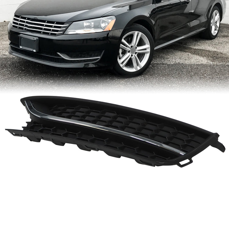 DURAFORCE VW Passat 2012-2015 LH Front Bumper Fog Light Cover Chrome Driver Side