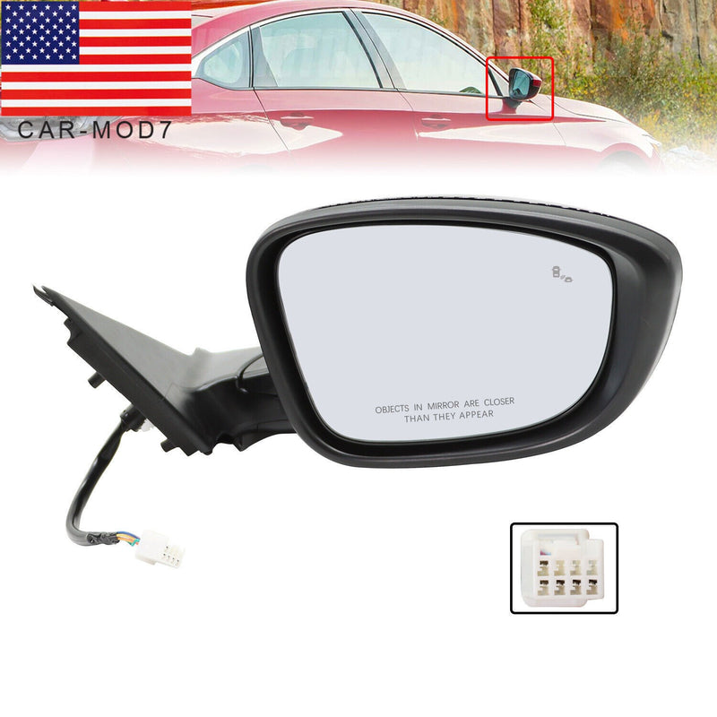 DURAFORCE Right Side Door Mirror for 2023-2024 Accord Hybrid Sport with Blind Spot Sensor