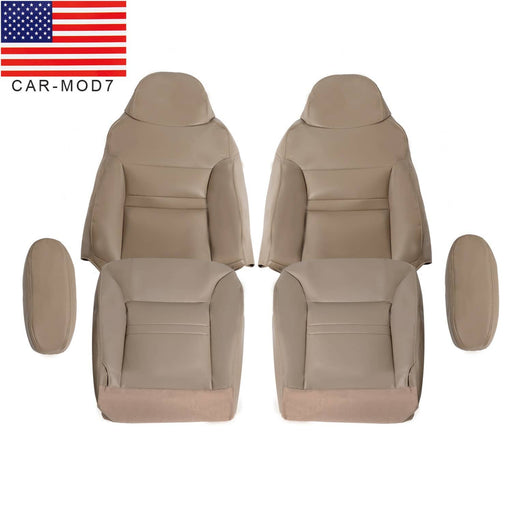 DURAFORCE Ford Excursion 2000-2001 Tan Leather Front Seat Covers Top & Bottom Set