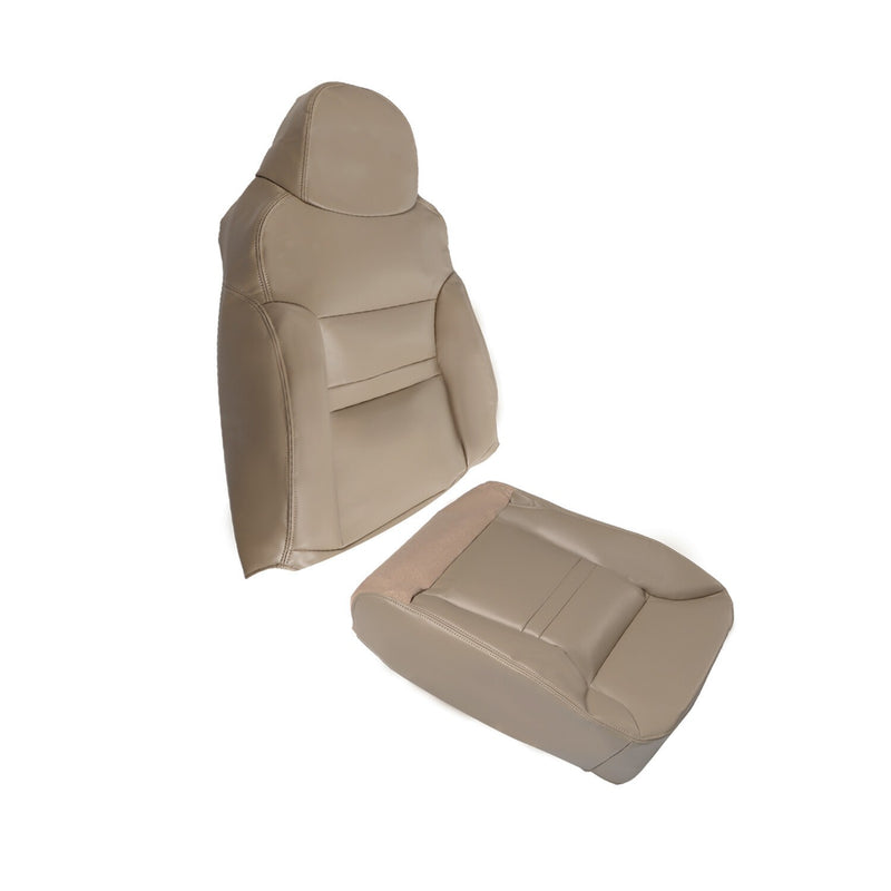 DURAFORCE Ford Excursion 2000-2001 Tan Leather Front Seat Covers Top & Bottom Set