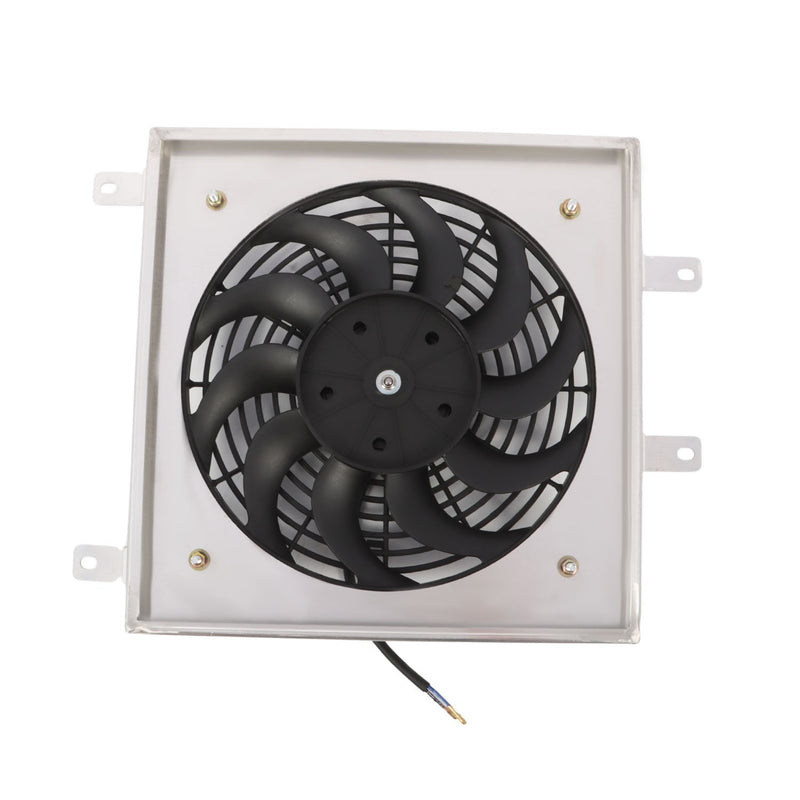DURAFORCE Aluminum Radiator Shroud & 12" Fan for 1992-2000 Honda Civic EG EK DX EX