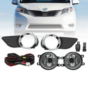 DURAFORCE Toyota Sienna 2011-2017 Bumper Fog Lights Kit with Covers & Switch Wiring