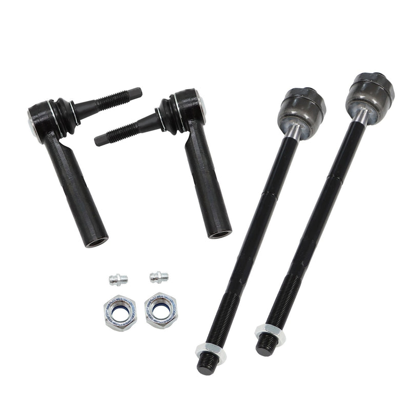 DURAFORCE 4PCS Front Inner & Outer Tie Rods for Escalade Silverado Sierra Tahoe Yukon