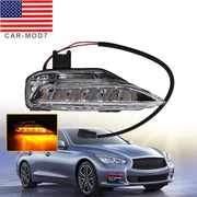 DURAFORCE Front Right Bumper Turn Signal Fog Light for Infiniti Q50 Sport 2014-2020