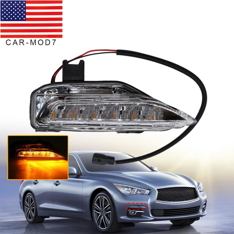 DURAFORCE Front Right Bumper Turn Signal Fog Light for Infiniti Q50 Sport 2014-2020