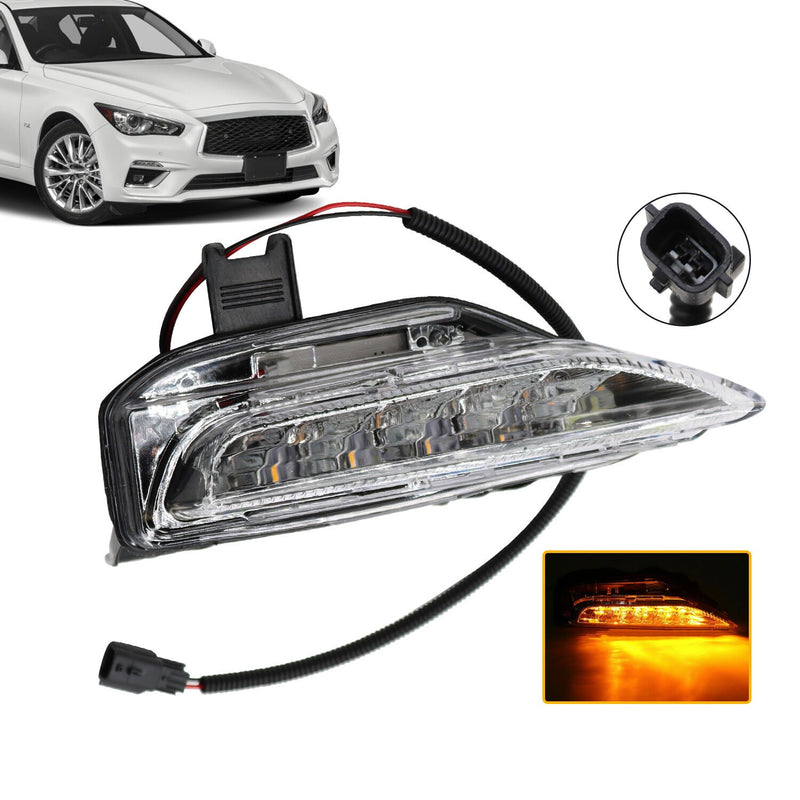 DURAFORCE Front Right Bumper Turn Signal Fog Light for Infiniti Q50 Sport 2014-2020