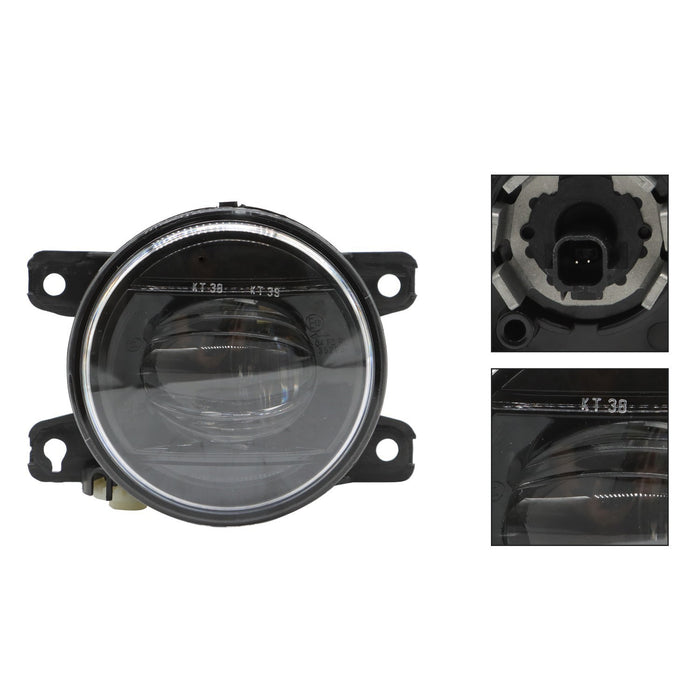 DURAFORCE 2022-2024 Honda Civic Front Bumper LED Fog Lights with Wiring, Switch & Bezel