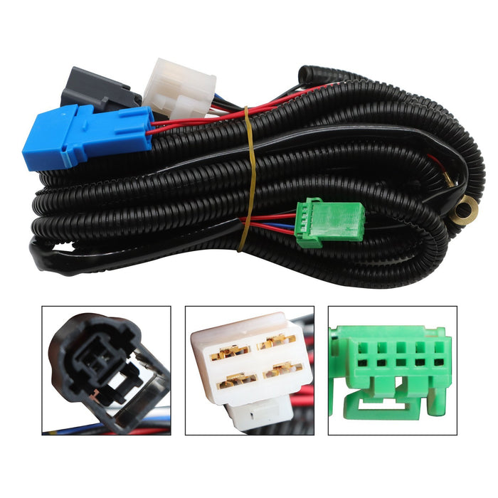 DURAFORCE 2022-2024 Honda Civic Front Bumper LED Fog Lights with Wiring, Switch & Bezel