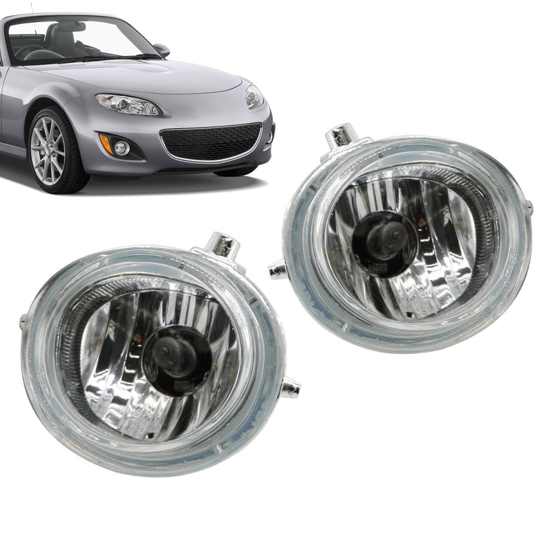 DURAFORCE Mazda 3 5 6 MX-5 CX-7 Front Bumper Fog Lights LH RH Pair with Bulbs