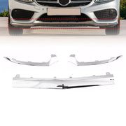 DURAFORCE Mercedes-Benz W205 AMG Front Bumper Lower Lip Chrome Molding Trim 2015-2018