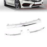 DURAFORCE Mercedes-Benz W205 AMG Front Bumper Lower Lip Chrome Molding Trim 2015-2018