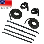 DURAFORCE Front Door Window Run Sweep Felts Weatherstrip Seals Kit for Chevy GMC Truck
