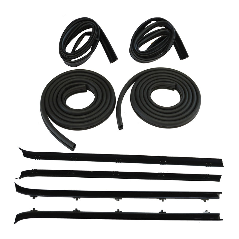DURAFORCE Front Door Window Run Sweep Felts Weatherstrip Seals Kit for Chevy GMC Truck