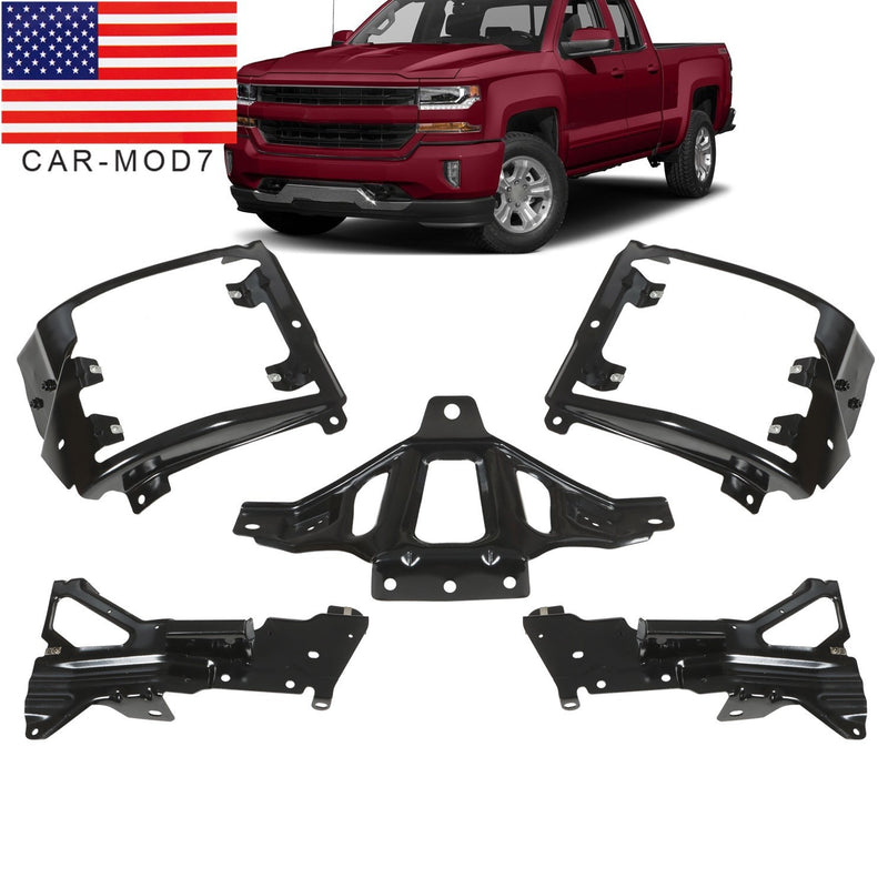 DURAFORCE Chevrolet Silverado 1500 Front Bumper Support & Mount Bracket Set 2016-2018