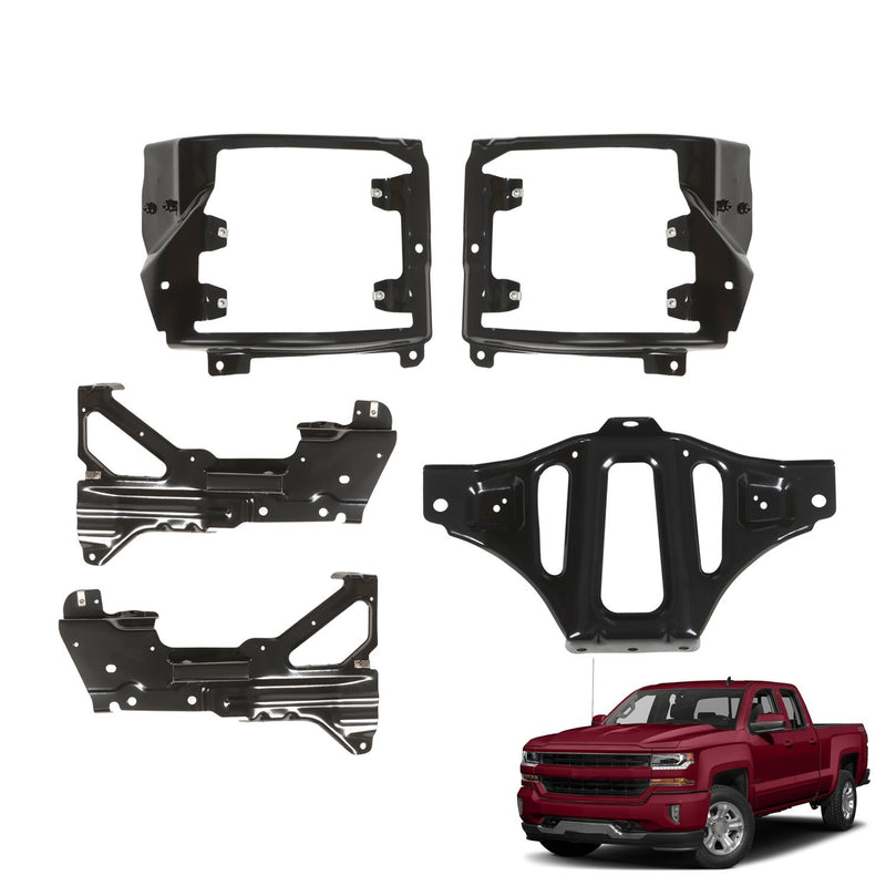 DURAFORCE Chevrolet Silverado 1500 Front Bumper Support & Mount Bracket Set 2016-2018
