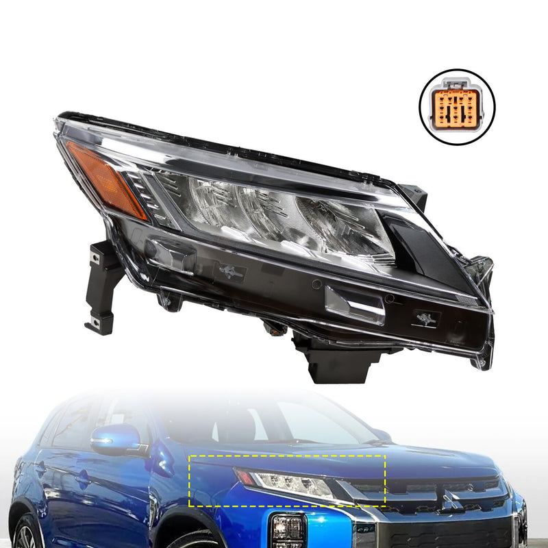 DURAFORCE LED Headlight Right Passenger for 2020-2021 Mitsubishi Outlander Sport ASX