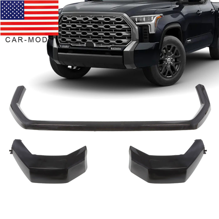 DURAFORCE Gloss Black Front Bumper Grille Trim for Toyota Tundra 2022-2024 New