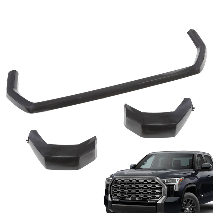DURAFORCE Gloss Black Front Bumper Grille Trim for Toyota Tundra 2022-2024 New