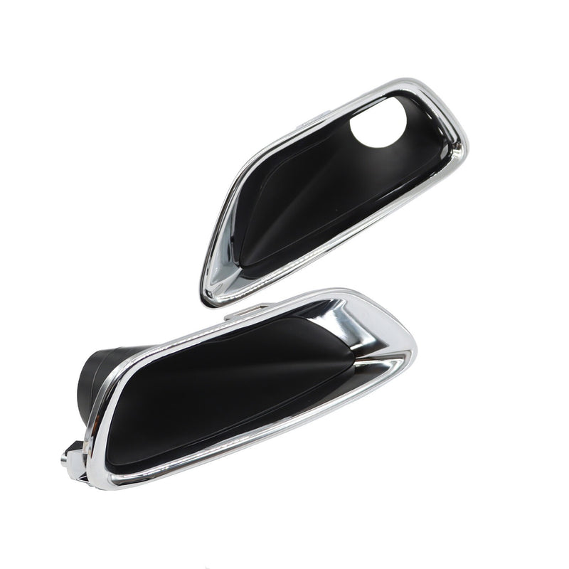 DURAFORCE Chrome Front Bumper Fog Light Cover Bezel for Jeep Grand Cherokee 2017-2021