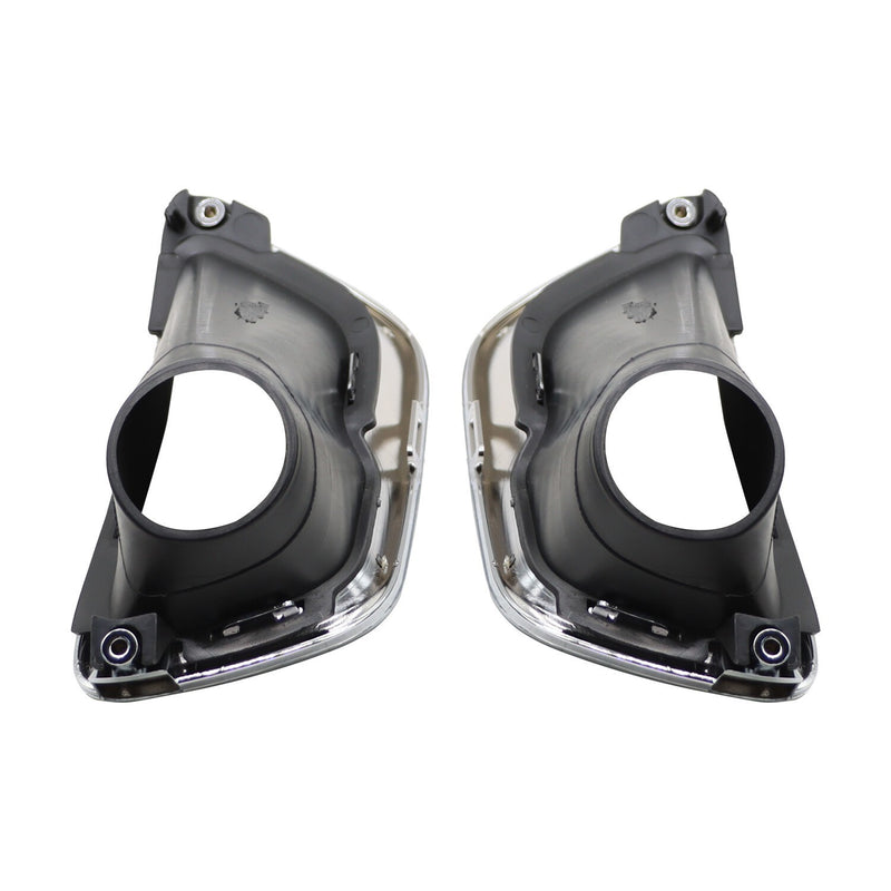 DURAFORCE Chrome Front Bumper Fog Light Cover Bezel for Jeep Grand Cherokee 2017-2021
