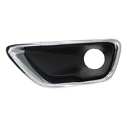 DURAFORCE Chrome Front Bumper Fog Light Cover Bezel for Jeep Grand Cherokee 2017-2021