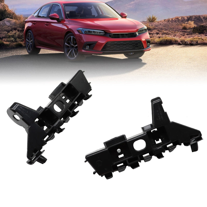 DURAFORCE Front Bumper Fender Bracket Set for 2022-2023 Honda Civic Driver & Passenger