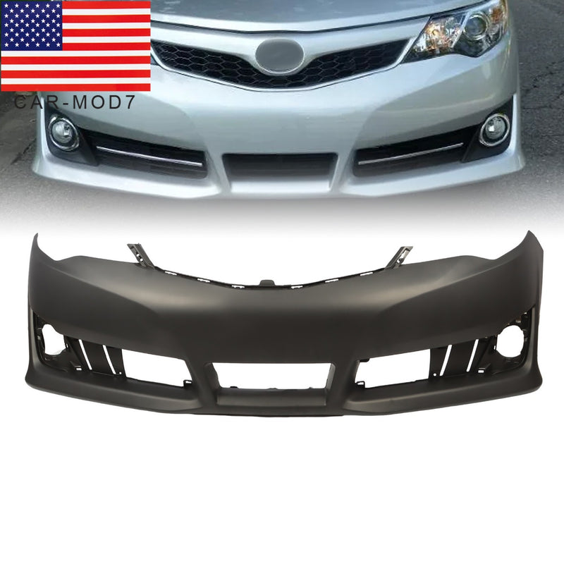DURAFORCE Front Bumper Cover Primed Plastic for 2012-2014 Toyota Camry SE Sport