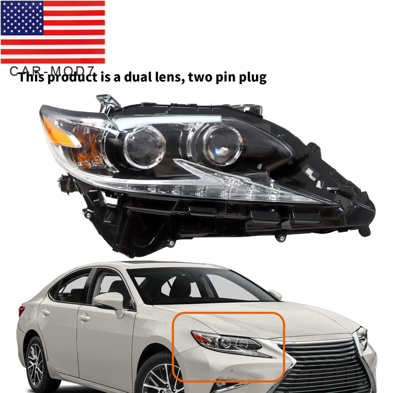 DURAFORCE LED Headlight Right Passenger Side for 2016-18 Lexus ES350 ES300H
