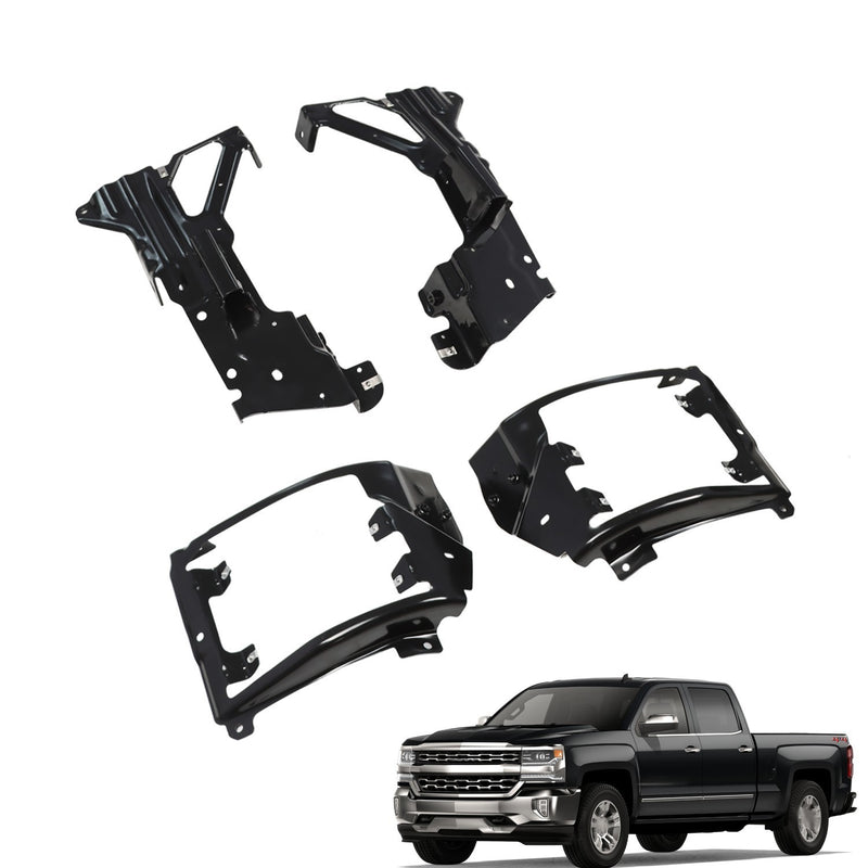 DURAFORCE Front Bumper Inner Side & Bumper Bracket Set for 2016-2018 Silverado 1500