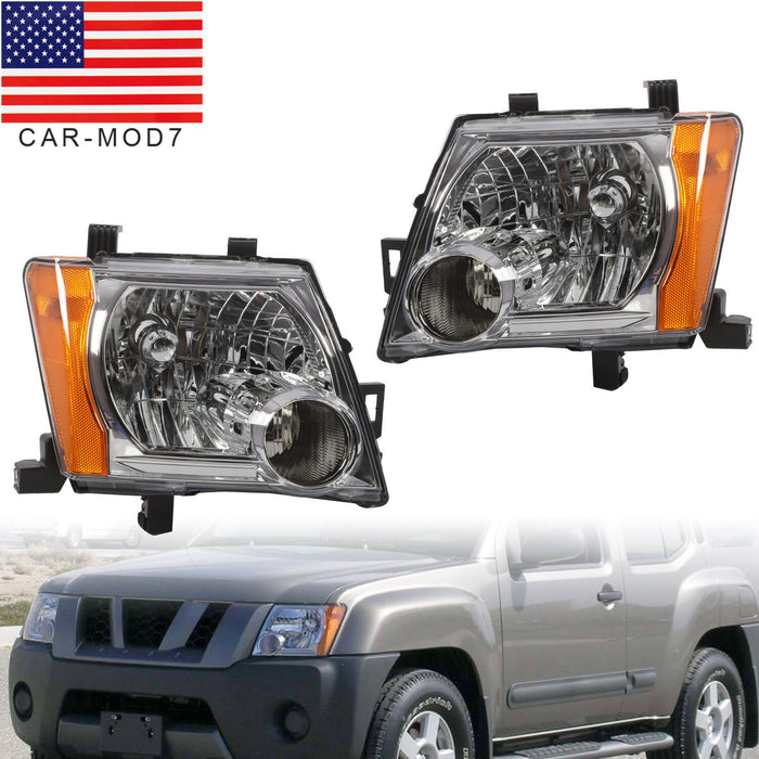 DURAFORCE 2005-2015 Nissan Xterra Headlight Set Left & Right Side Without Bulbs 2Pc