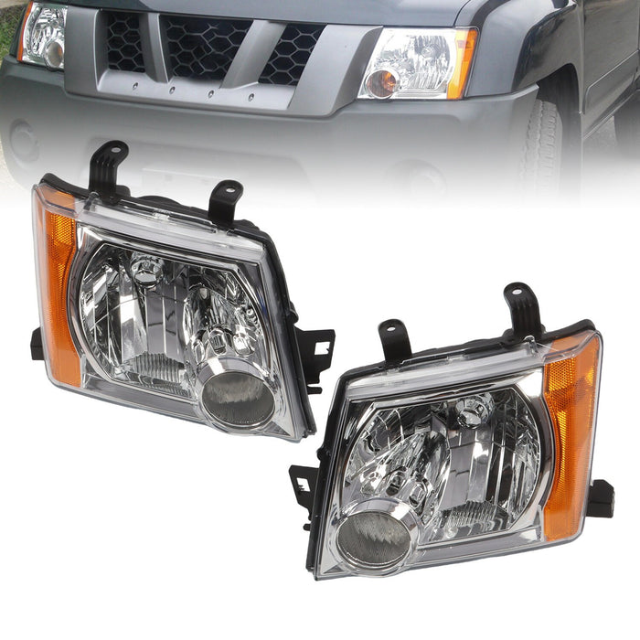 DURAFORCE 2005-2015 Nissan Xterra Headlight Set Left & Right Side Without Bulbs 2Pc
