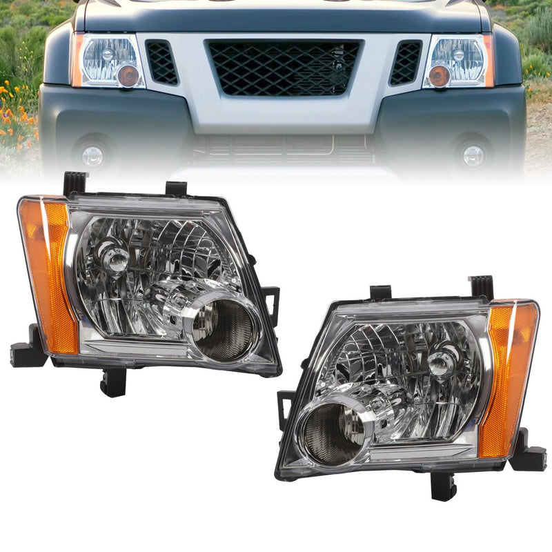 DURAFORCE 2005-2015 Nissan Xterra Headlight Set Left & Right Side Without Bulbs 2Pc