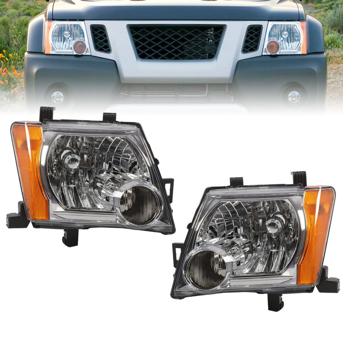 DURAFORCE 2005-2015 Nissan Xterra Headlight Set Left & Right Side Without Bulbs 2Pc