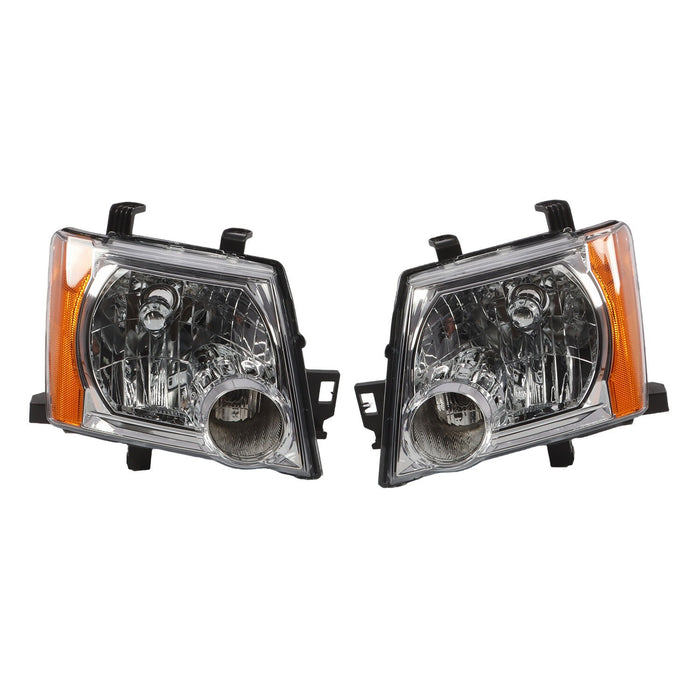 DURAFORCE 2005-2015 Nissan Xterra Headlight Set Left & Right Side Without Bulbs 2Pc