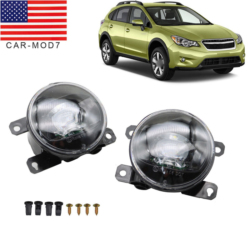 DURAFORCE LED Fog Lights 2Pcs for Subaru Forester XV Crosstrek 2014-2020 Front Bumper
