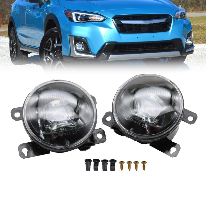 DURAFORCE LED Fog Lights 2Pcs for Subaru Forester XV Crosstrek 2014-2020 Front Bumper