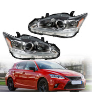 DURAFORCE Halogen Headlight Assembly Pair LH+RH for 2011-2017 Lexus CT200h
