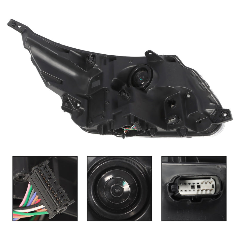 DURAFORCE Ford Explorer 2016-2018 Left Headlight Halogen LED DRL Black Side Replacement