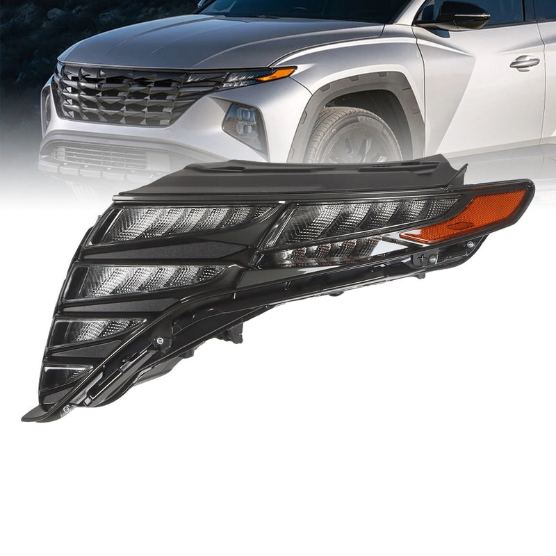 DURAFORCE LED DRL Headlight Black Driver Side for 2022-2023 Hyundai Tucson 92207CW010