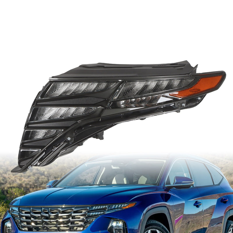 DURAFORCE LED DRL Headlight Black Driver Side for 2022-2023 Hyundai Tucson 92207CW010