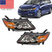 DURAFORCE 2014-2017 Honda Odyssey Halogen Black Headlight Set Left & Right Side