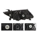DURAFORCE 2014-2017 Honda Odyssey Halogen Black Headlight Set Left & Right Side